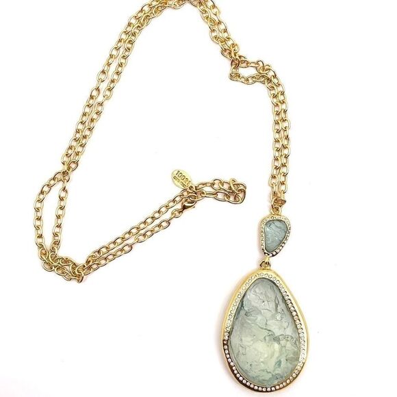 Kara Ross Ocean Blue Crystal necklace - Picture 1 of 6